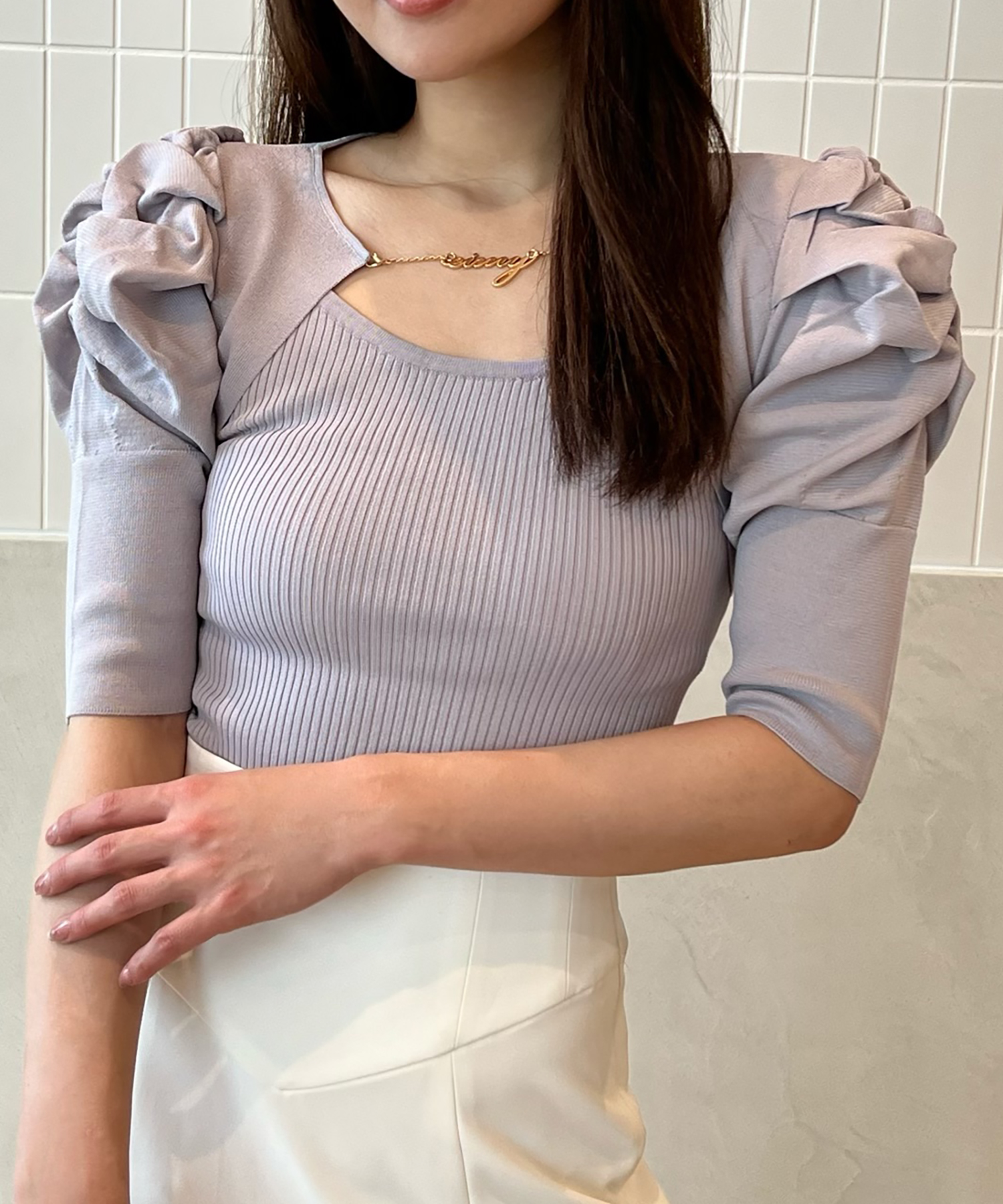エイミーイストワール eimy istoire eimyチェーンパフスリーブ