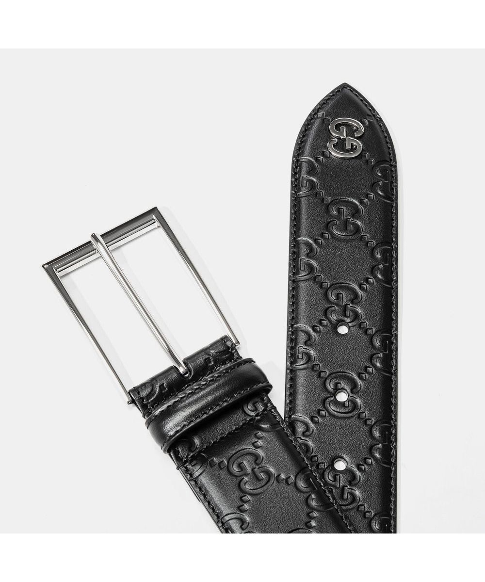 グッチ メンズ ベルトグッチ シグネチャー レザー ベルト