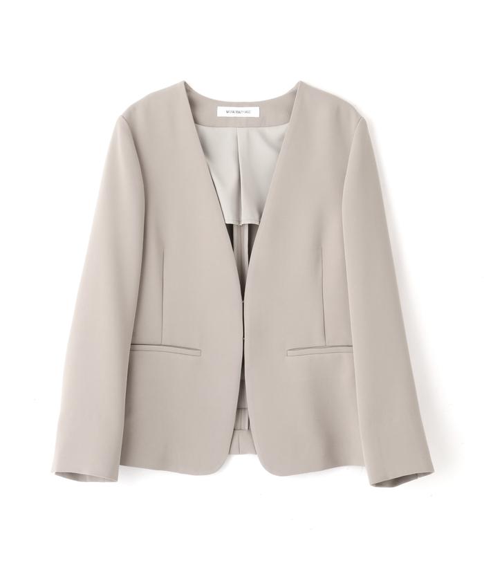 セール 50%OFF】＜Peダブルクロスセットアップ＞ノーカラー