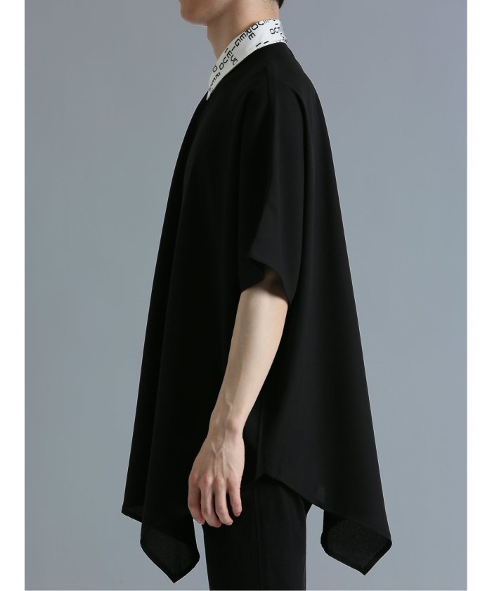 極美品 GroundY 変形 アシンメトリー マント ドッキング 長袖シャツ yort48-1.jpg