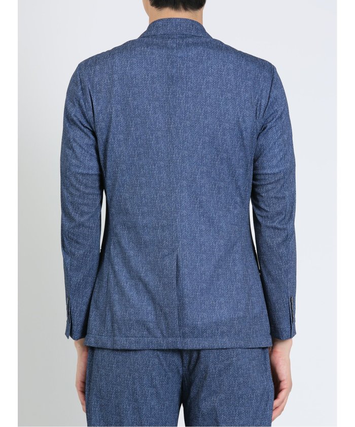 セール】TechDenim スリムフィット 2ボタンジャケット 青 メンズ