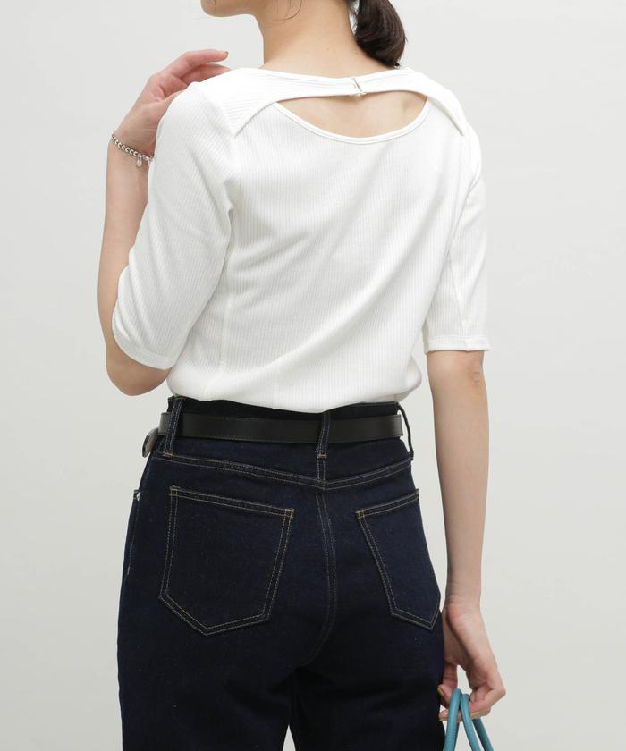 セール 70%OFF】LB.03/バックオープンリブカットソー(505265928