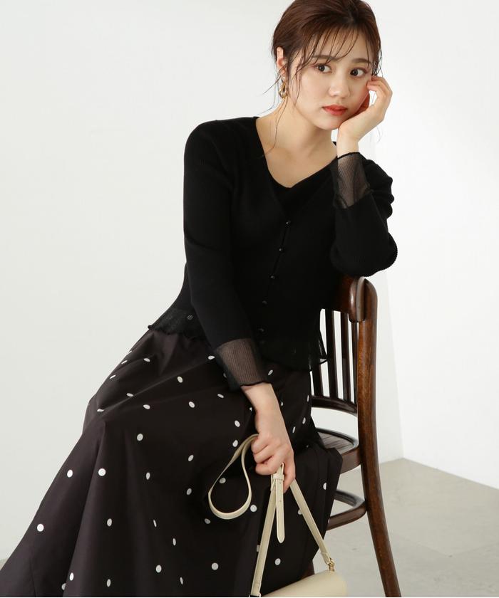 ☆美品☆ プロポーションボディドレッシング シアースリーブカーディガンセット セール 50%OFF】シアースリーブカーディガンセット(505337776