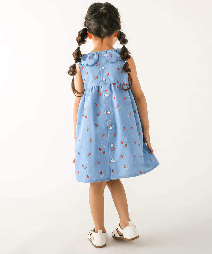 バーバリー 襟付きスモッキングワンピース 130cm キッズ服(100cm~)