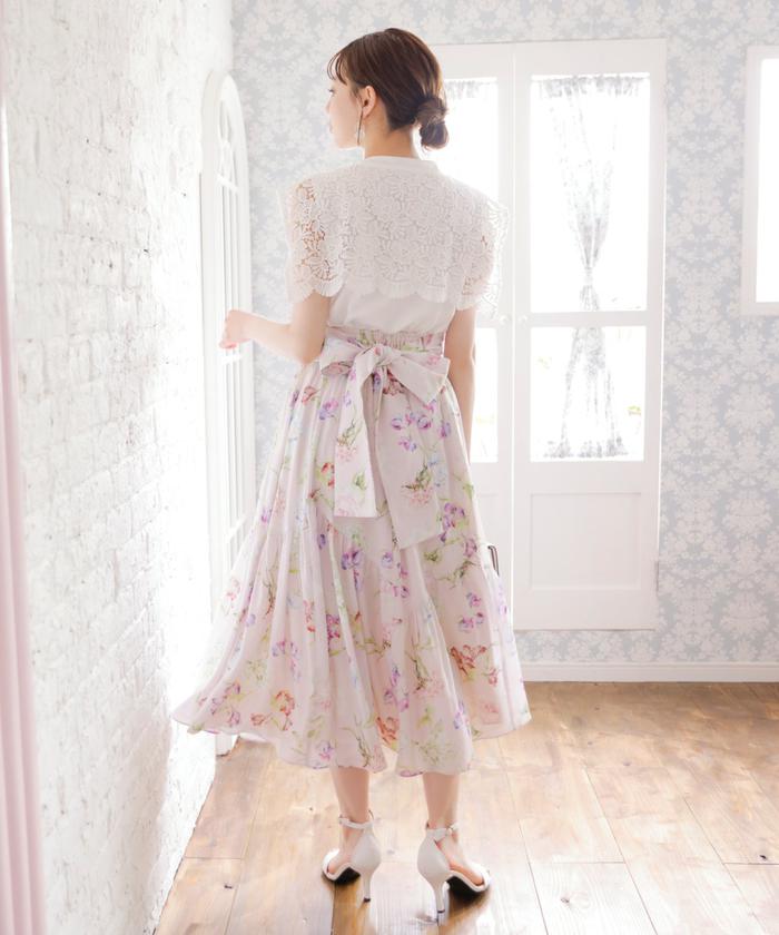 ルルウィルビー 麻混 バックスリット スカート ピンク 美品 1 S 未使用 LOULOU WILLOUGHBY - ルルウィルビー 麻混 バックスリット