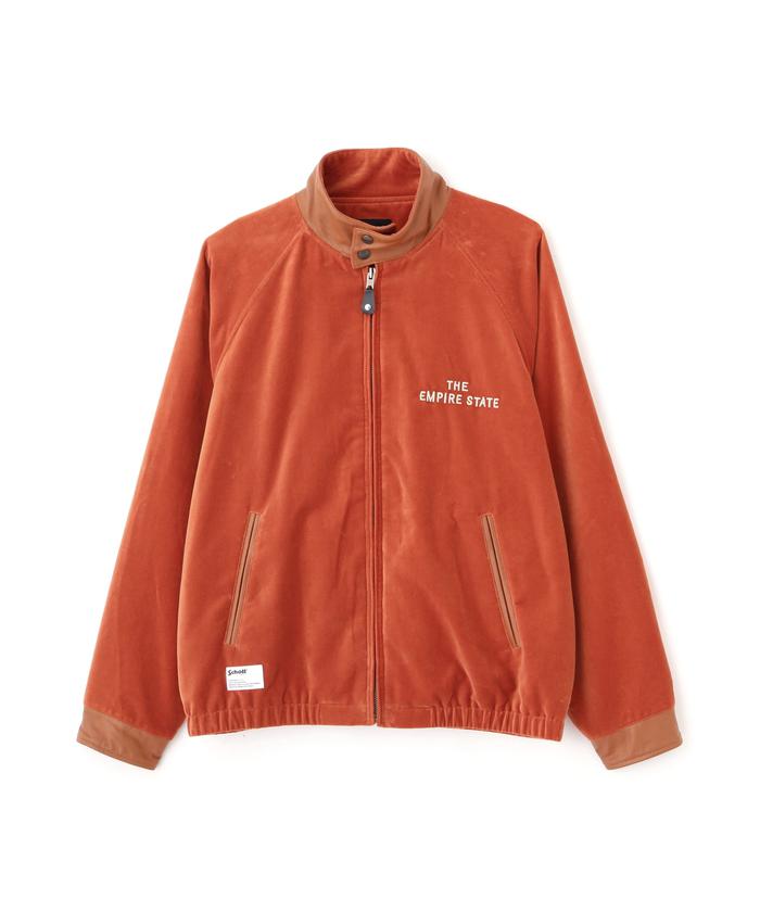セール】LEATHER COMBI SOUVENIR JACKET N.Y. MAP/レザーコンビ