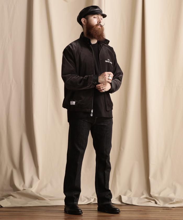 セール】LEATHER COMBI SOUVENIR JACKET N.Y. MAP/レザーコンビ