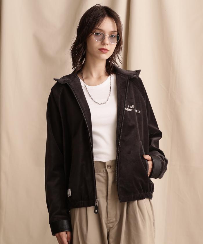 セール】LEATHER COMBI SOUVENIR JACKET N.Y. MAP/レザーコンビ