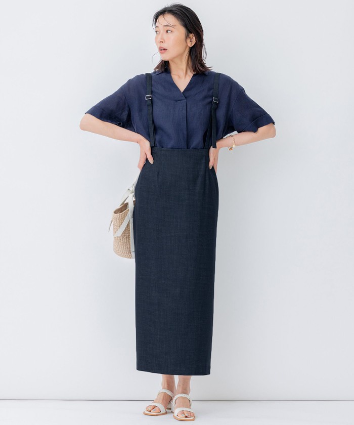 セール 20%OFF】【洗える】LIBECO プルオーバーシャツ(505345097
