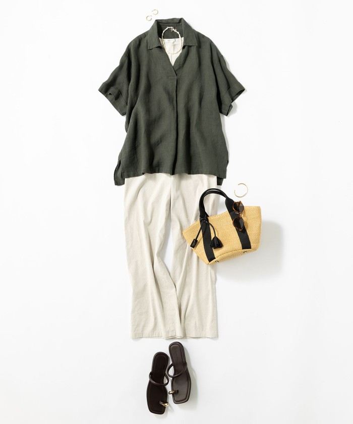 セール 20%OFF】【洗える】LIBECO プルオーバーシャツ(505345097