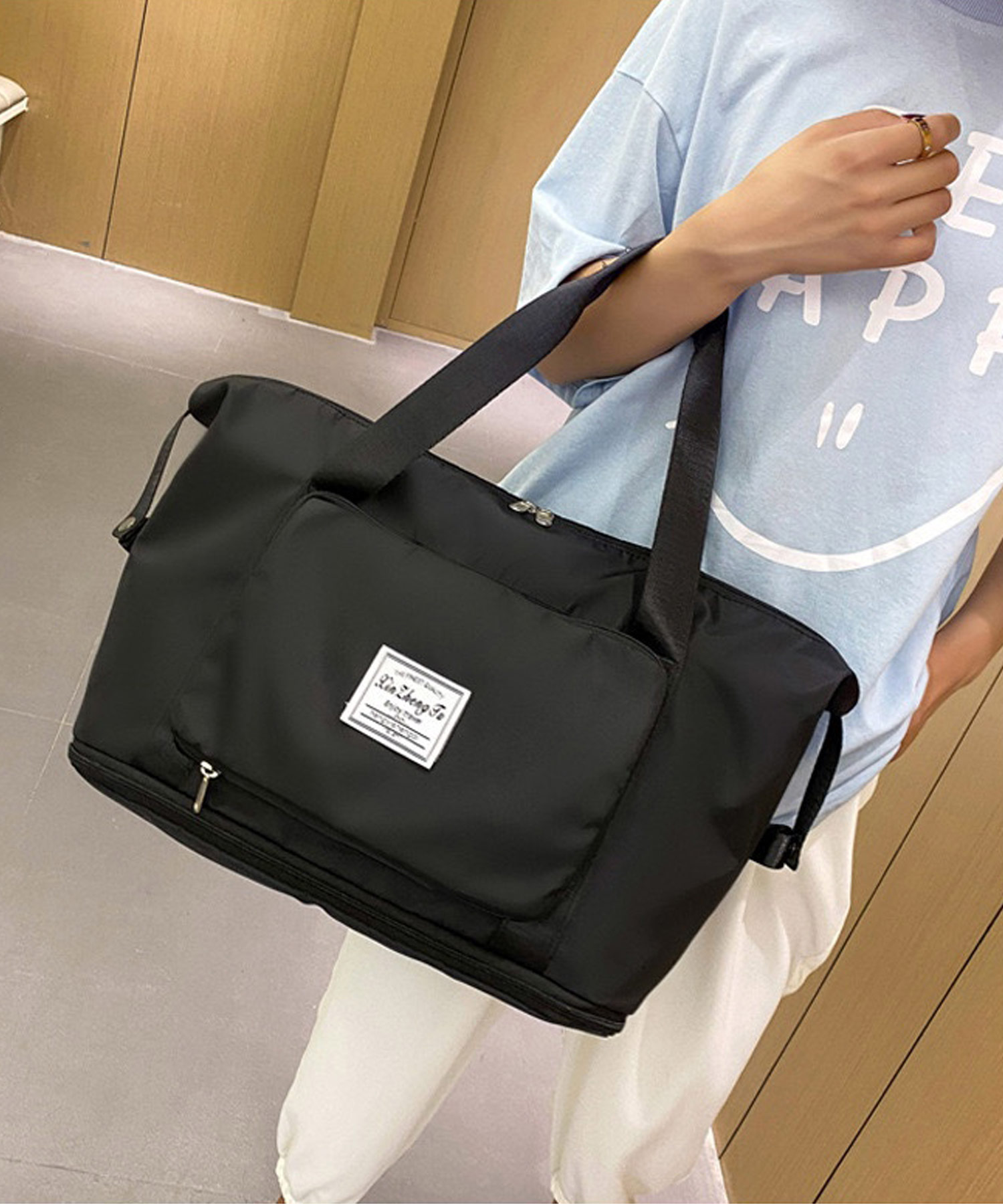 んこべい　dop タンバリン ブラックのプランプバッグ大サイズ セール 10%OFF】ショップニコニコ ShopNikoNiko 折りたたみ 旅行