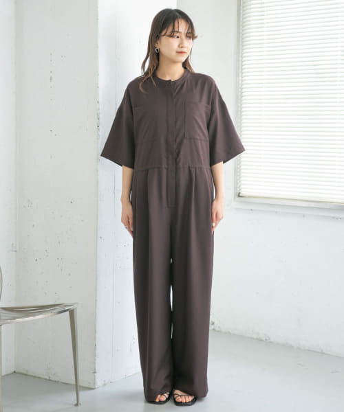 WOMEN オーバーサイズDGジャンプスーツ 763472270-NAVY