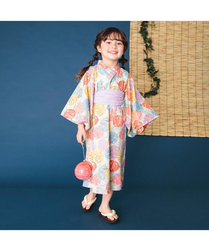 クーポン】【すっぽり着られる】花火＆水風船柄浴衣(505009978