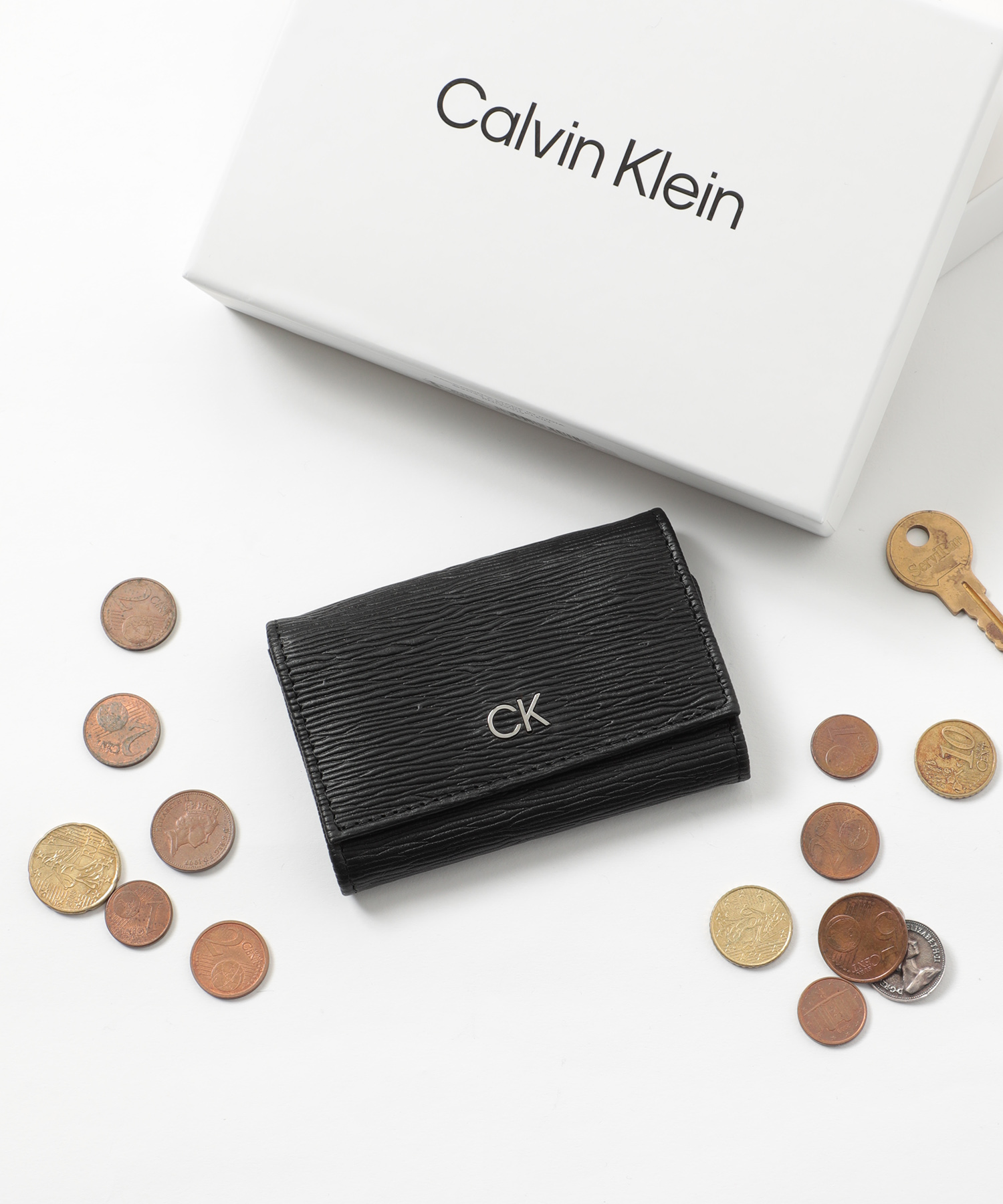 Calvin Klein / カルバンクライン】COIN CASE / ワンポイント レザー