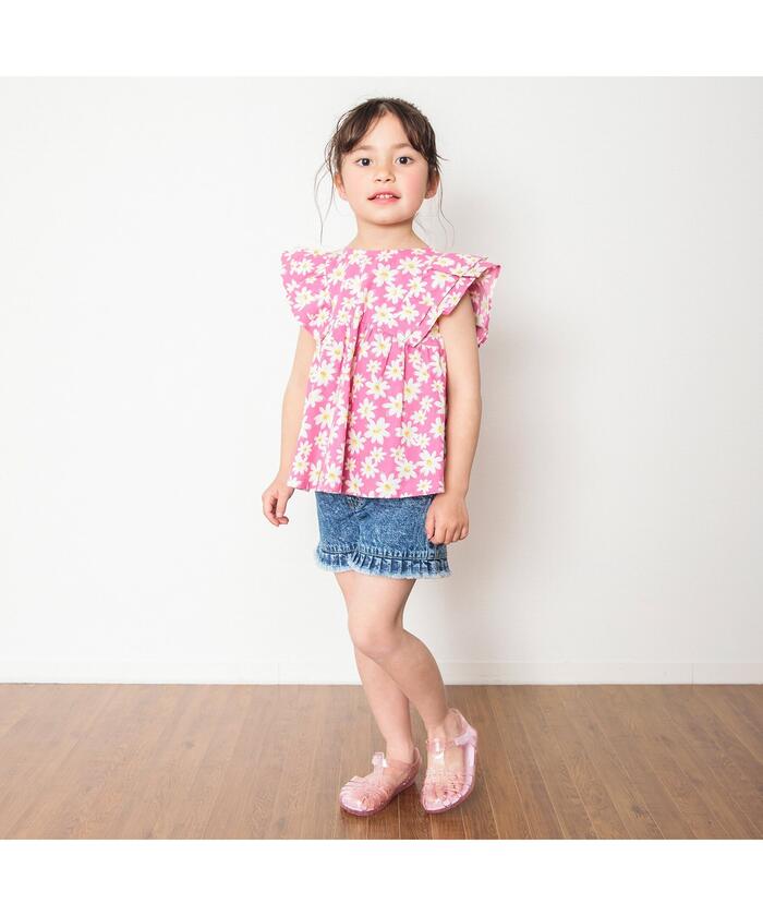 プリーツプリーズ ショートパンツ ブルー サイズ 3 miniministore｜プリーツパンツ ショート ワイドパンツ