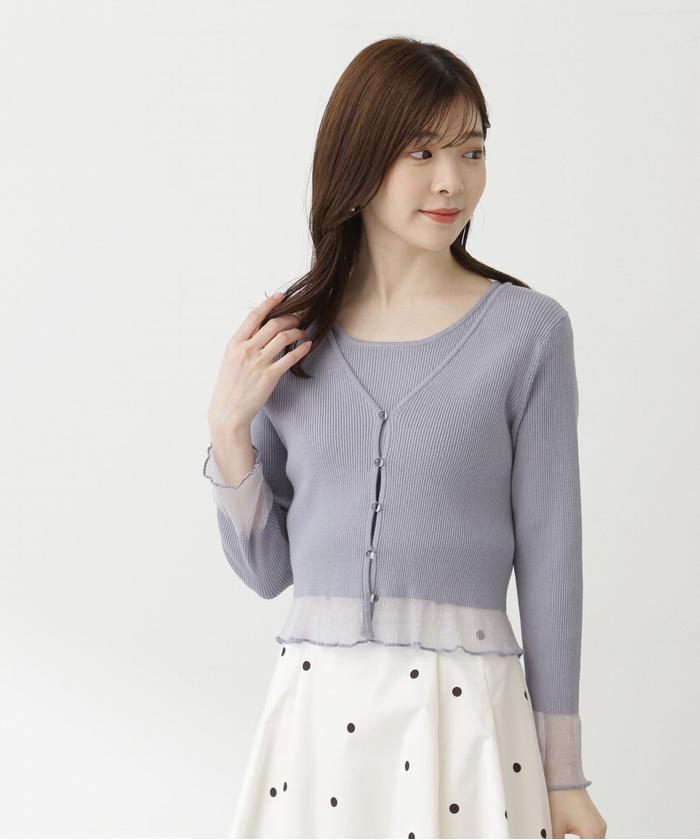 ☆美品☆ プロポーションボディドレッシング シアースリーブカーディガンセット セール 50%OFF】シアースリーブカーディガンセット(505337776