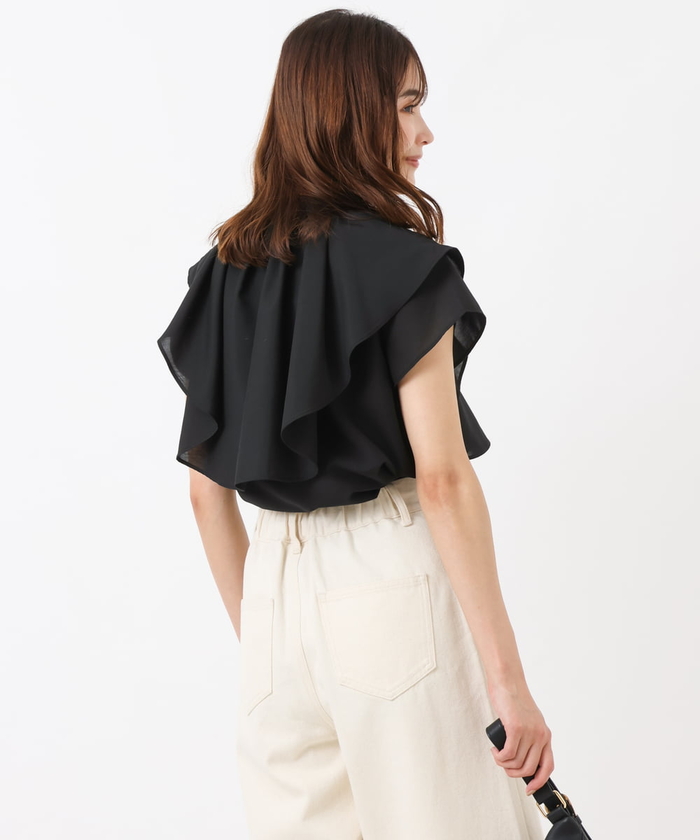セール 68%OFF】ラッフルフリルカラーブラウス(505330728