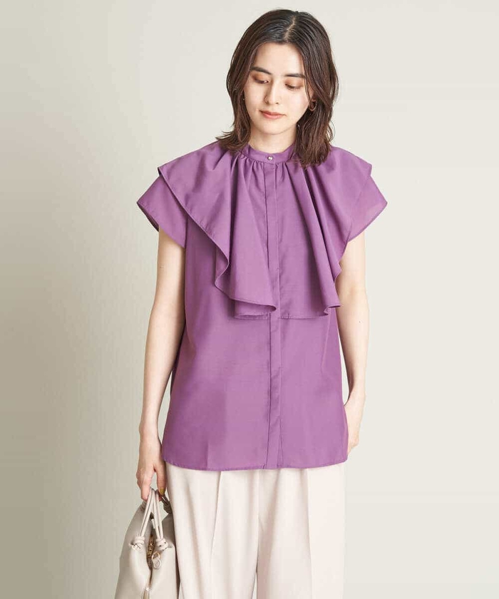 セール 68%OFF】ラッフルフリルカラーブラウス(505330728