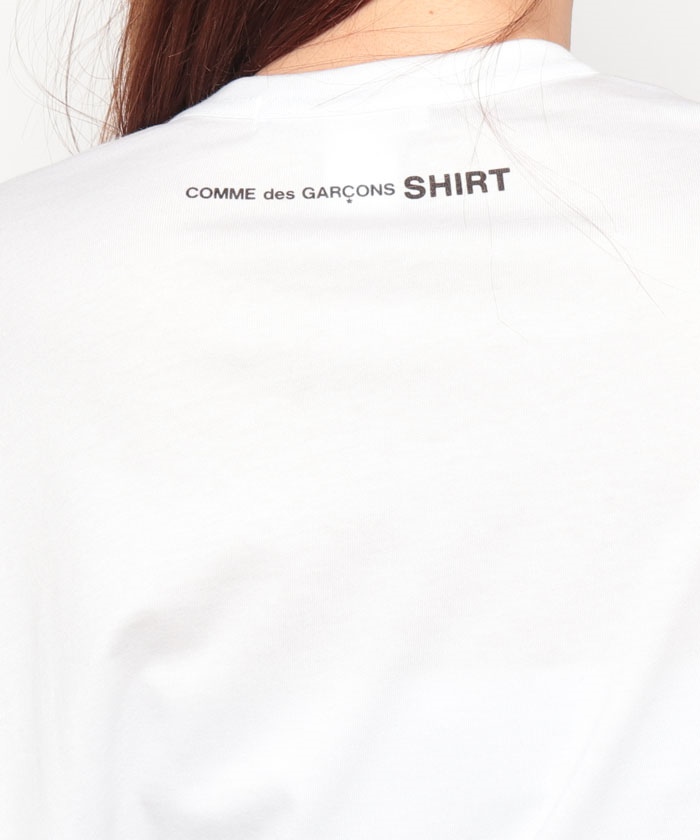 COMME des GARÇONS ホワイト Tシャツ M 襟付き Comme des Garcons SHIRT CDG Big T-Shirt | LN-CC
