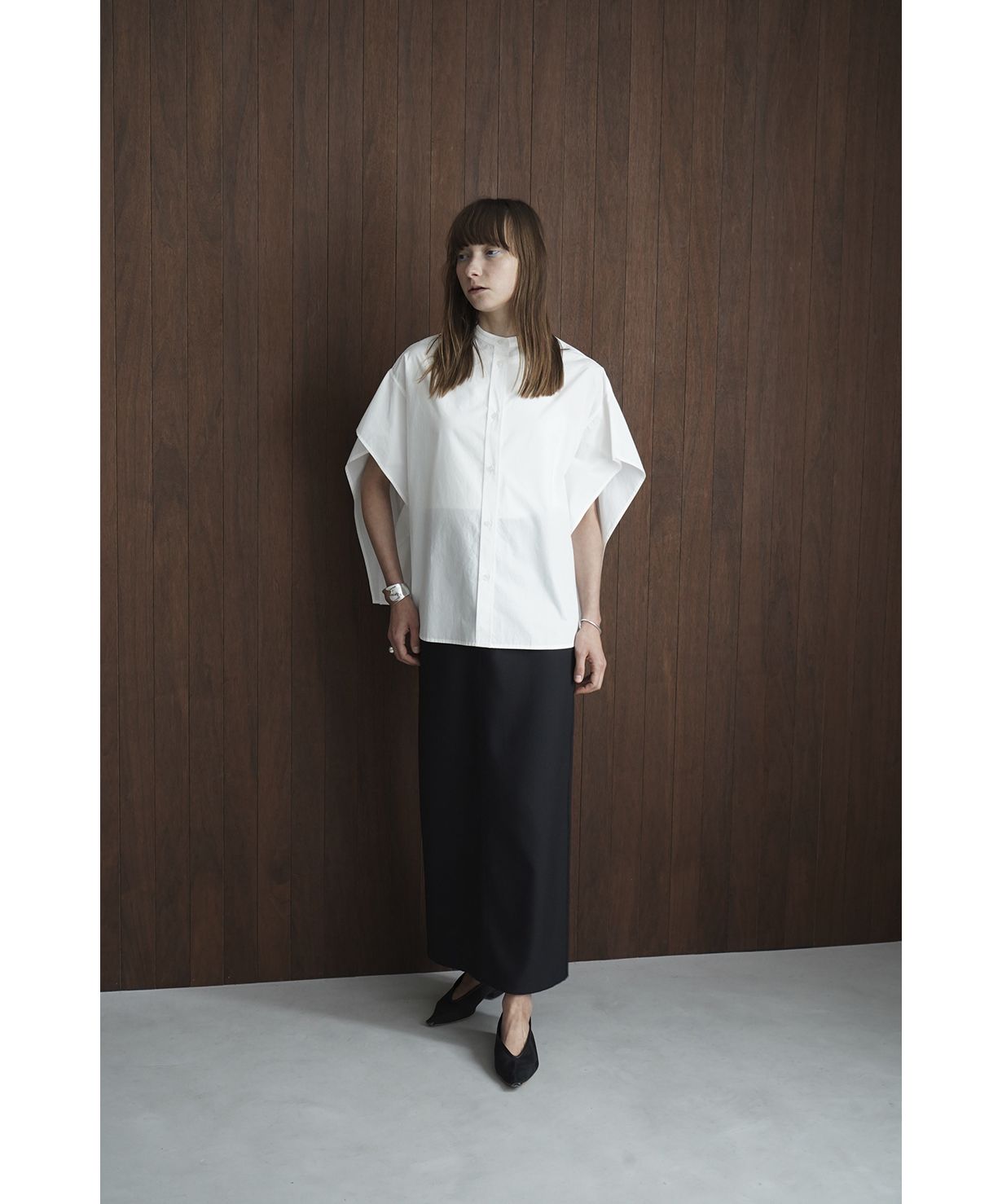 STAND COLLAR WIDE BOX SHIRT(505372500) | クラネ(CLANE) - d