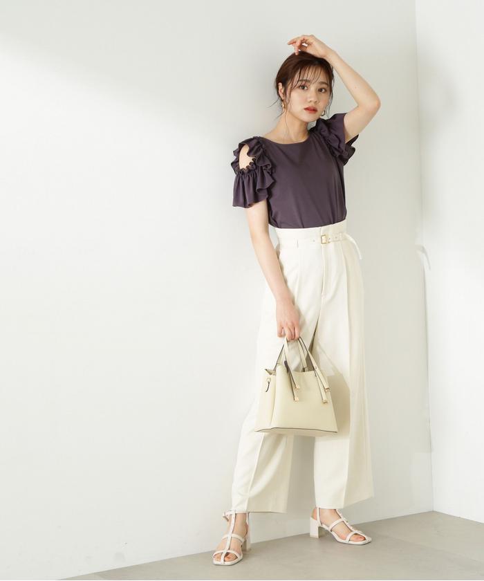 新品*PROPORTION BODY DRESSING フリルカットソー　半袖M 新品*PROPORTION BODY DRESSING フリルカットソー半袖M