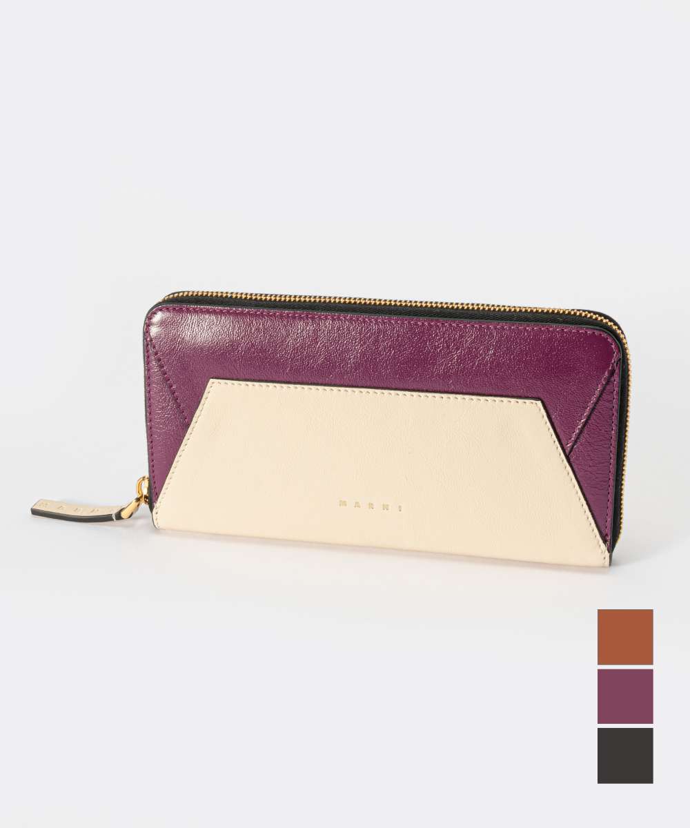MARNI グレー ベージュ 長財布 MARNI 長財布