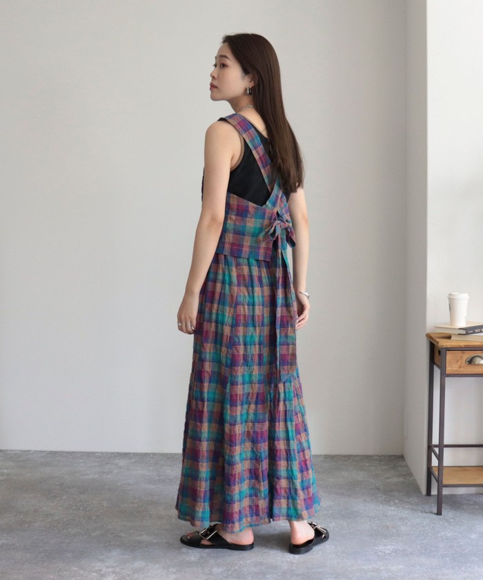 セール 50%OFF】チェックエプロンビスチェ(505348449
