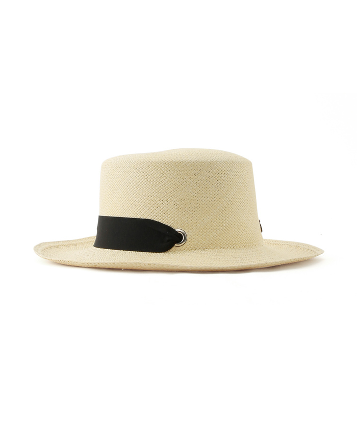 新品【ECUA ANDINO/エクア・アンディーノ】リボンハット Ecua－Andino（エクアアンディーノ）】リボン付きつば広ハット