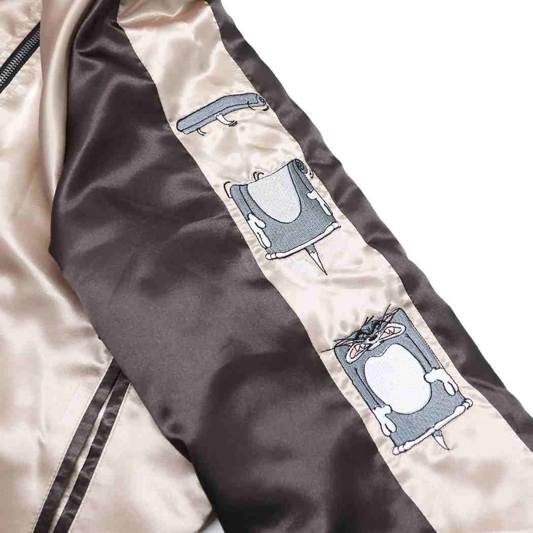 極美品【TOM AND JERRY】ファニーアート/中綿キルト スカジャン シネマコレクション cinemacollection トムとジェリー