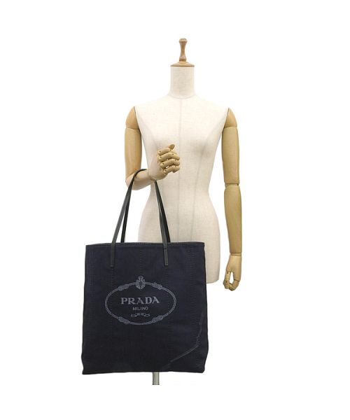 プラダ PRADA PRADA プラダ LARGE TOTE リネン ブレンド トート プラダ PRADA PRADA プラダ LARGE TOTE リネン ブレンド トート
