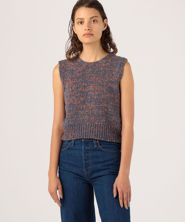 セール 40%OFF】ミックスヤーン ノースリーブプルオーバー