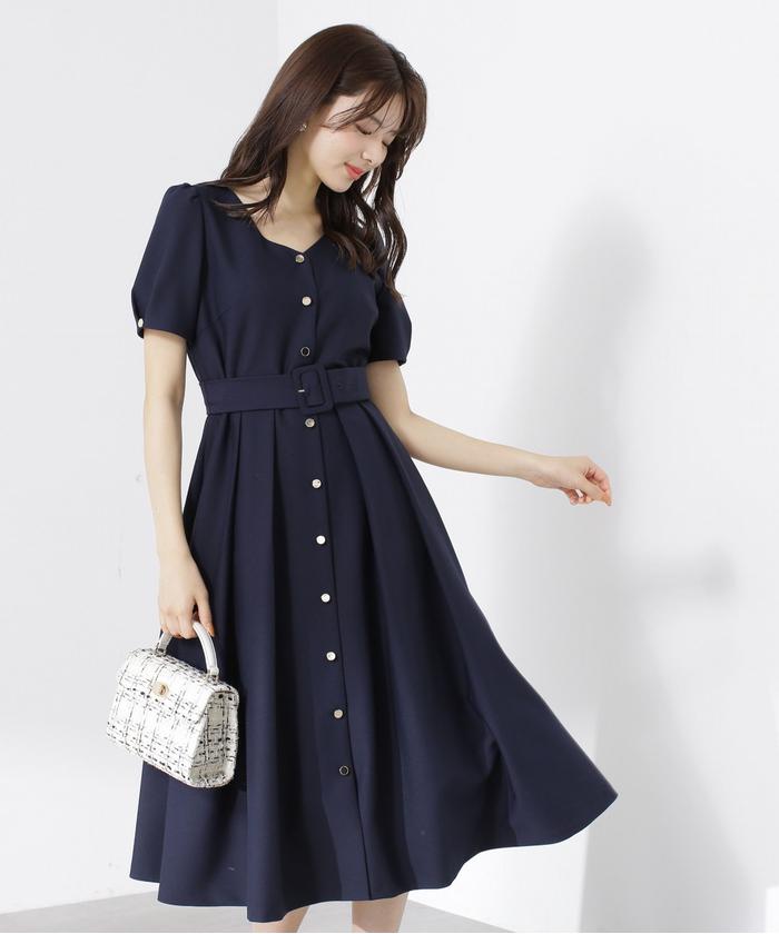 新品　BONTON 半袖ワンピース　ハート　10A BONTON ハート柄 ワンピース 10 - メルカリ