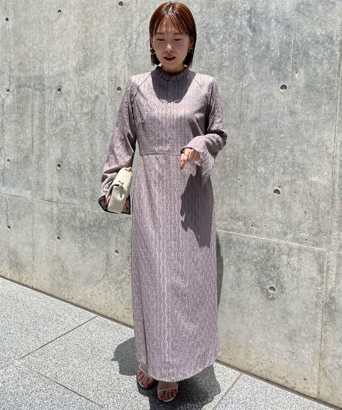セール 30%OFF】ダイヤ柄レースロングワンピース(505349195 セール 30%OFF】ダイヤ柄レースロングワンピース(505349195