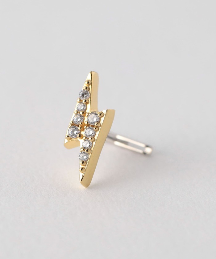BAQLESS バックレス サンダーボルト ピアス ケース付 極美品　イナヅマ BAQLESS＞サンダーボルト ピアス(505351696) | ビューティー