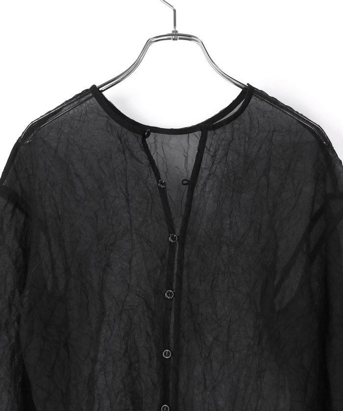 ADAM ET ROPE' 【サステナブル】2WAYシュリンクブラウス セール 40%OFF】【サステナブル】2WAYシュリンクブラウス