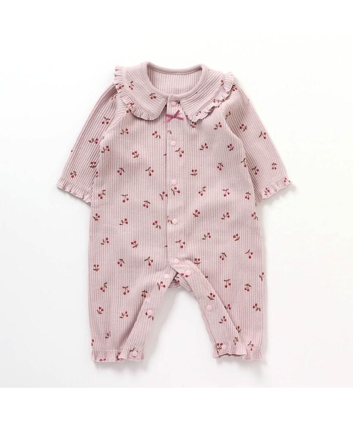 クーポン】【セール 40%OFF】さくらんぼ・木馬柄リブ