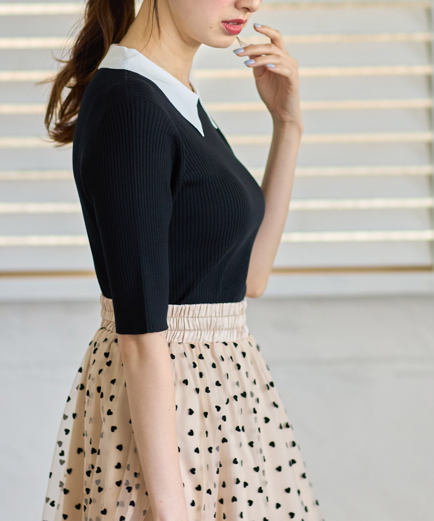 セール】トッコクローゼット tocco closet 襟付きバイカラー