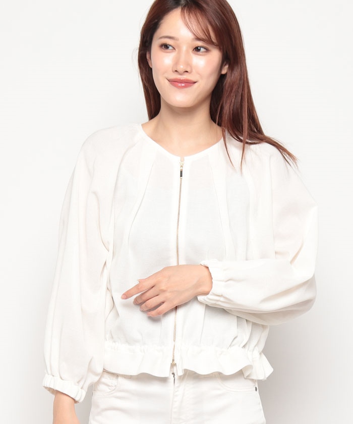 コットンポリメッシュブルゾン(505371325) | アナイ(ANAYI) - d fashion