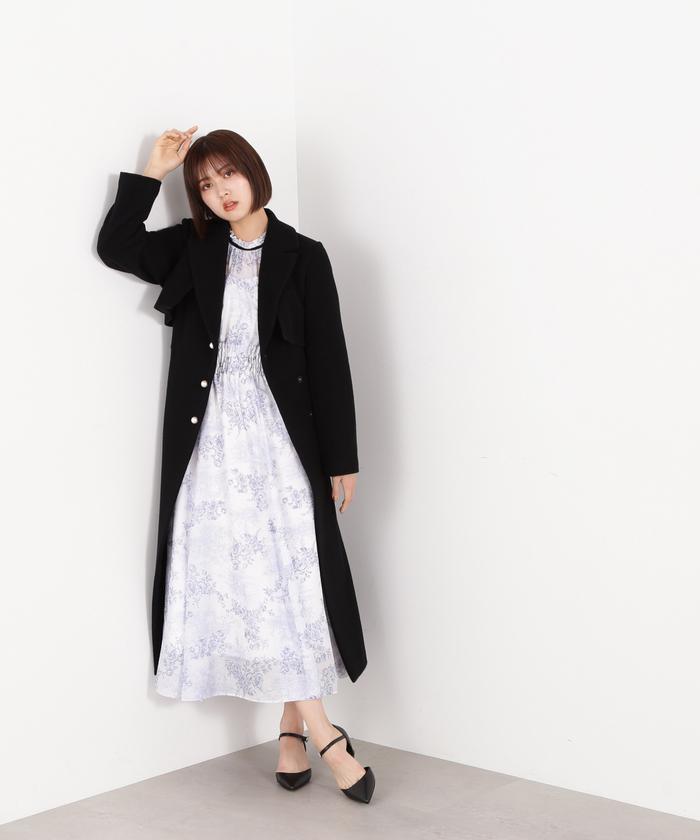 セール 50%OFF】パールボタンウールトレンチコート(505376996 セール 50%OFF】パールボタンウールトレンチコート(505376996
