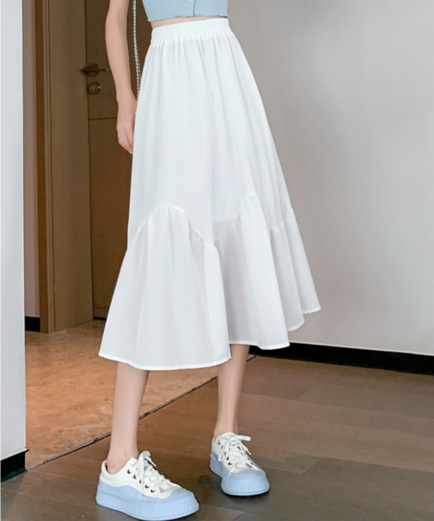 セール67%OFF】裾フレアスカート レディース ボトムス 春 夏服 韓国