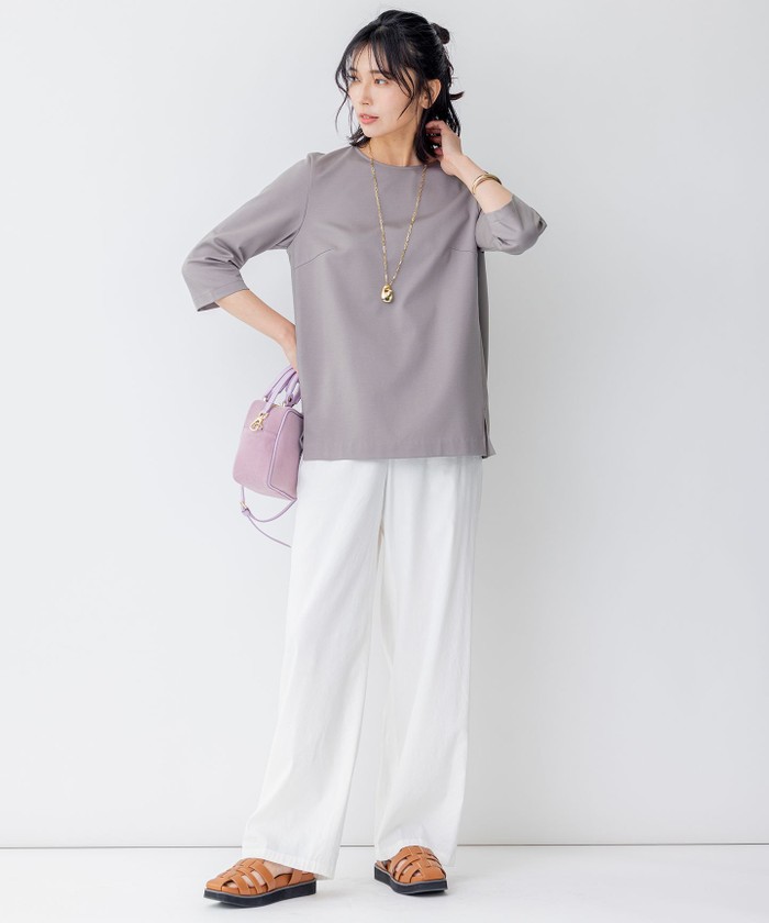 セール 70%OFF】【洗える】リネンヴィスコースストレッチ マリン