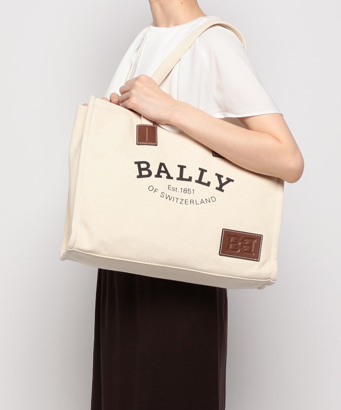 セール45%OFF】【BALLY】バリー キャンバス トートバッグ ロゴプリント
