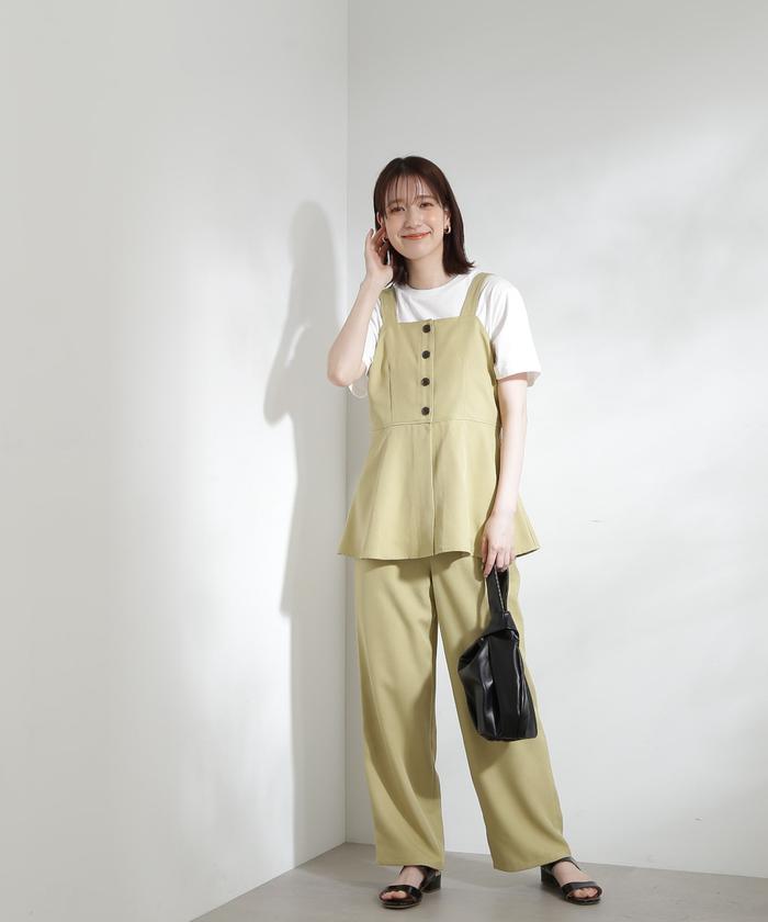 美品コーデセット売り✨　ナチュラルビューティーベーシック　リリーブラウン　ミーア Oggi8月号掲載】＜古畑星夏さんコラボ＞クロップドジレ