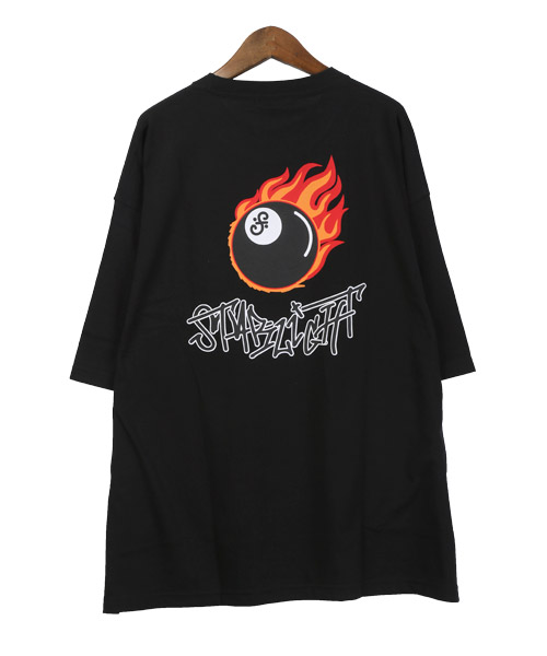 ラグスタイル LUXSTYLE 天竺バックプリント刺繍半袖Tシャツ/T