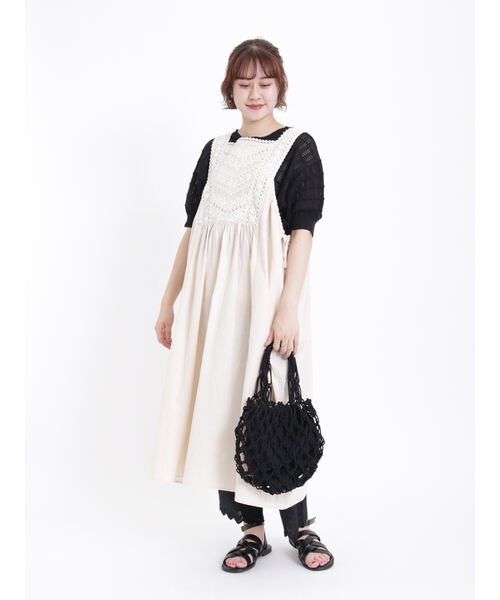 セール】裾レースカットペチパンツ(505383842) サマンサ モスモス(Samansa Mos2) d fashion ワイドパンツ ブラウンチェック 裾レース サマンサモスモス