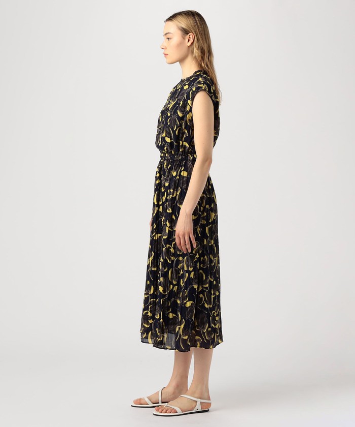 セール 40%OFF】プリーツプリント ノースリーブワンピース