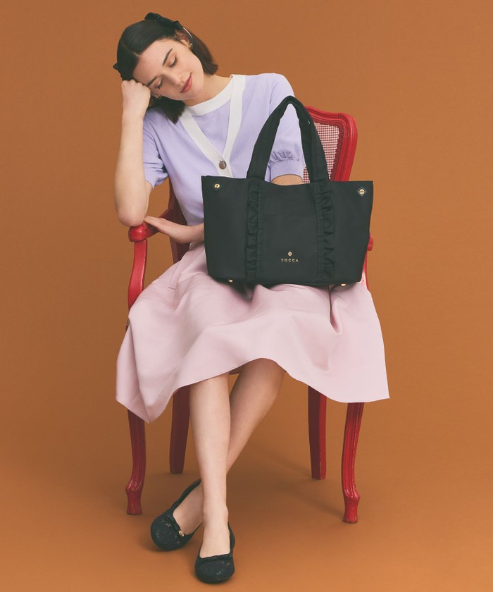 撥水】FRILL A4 NYLONTOTE トートバッグ(505385957) | TOCCA