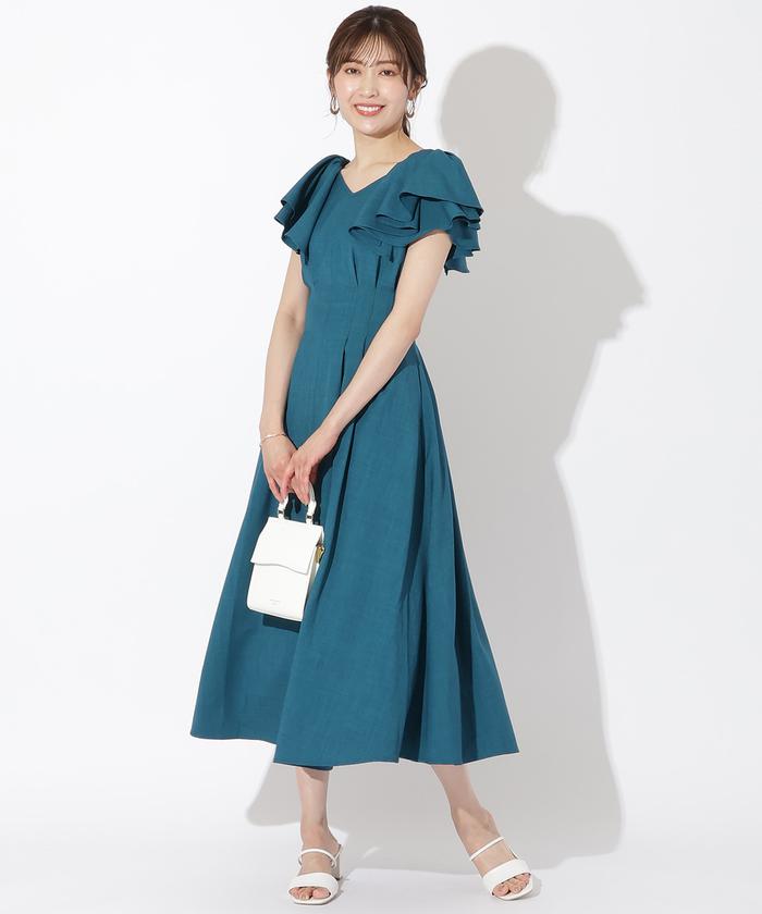 【新品】レディース タックフリルワンピース フレアワンピース 黒 冬服 かわいい 配色角襟フリルタックワンピース – レディースファッション通販