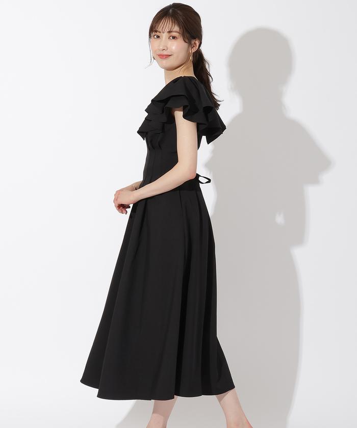 セール 50%OFF】ウエストタックフリルワンピース(505380108 セール 50%OFF】ウエストタックフリルワンピース(505380108