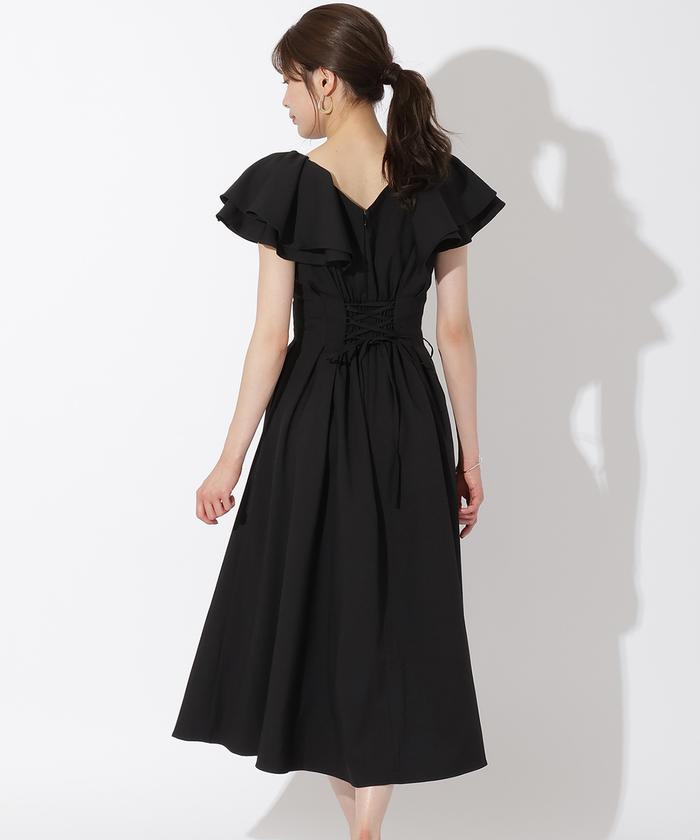 セール 50%OFF】ウエストタックフリルワンピース(505380108 セール 50%OFF】ウエストタックフリルワンピース(505380108